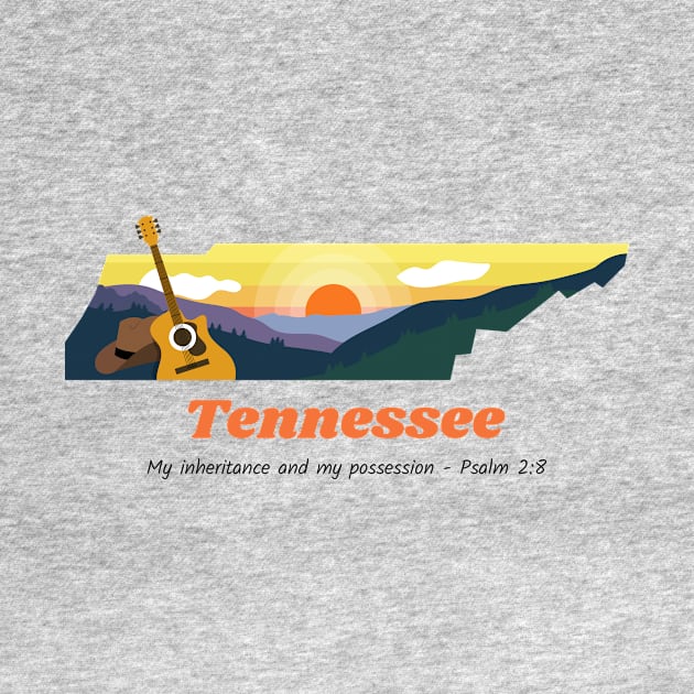 USA State of Tennessee Psalm 2:8 - My Inheritance and possession by WearTheWord